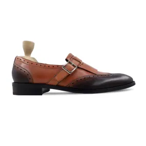 Ilkay - Men's Tan and Dark Brown Calf Leather Loafer