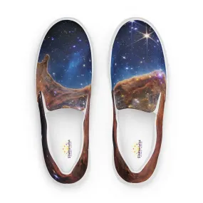 JWST Cosmic Cliffs Carina Nebula Canvas Slip-On Shoes (Women's Sizing)