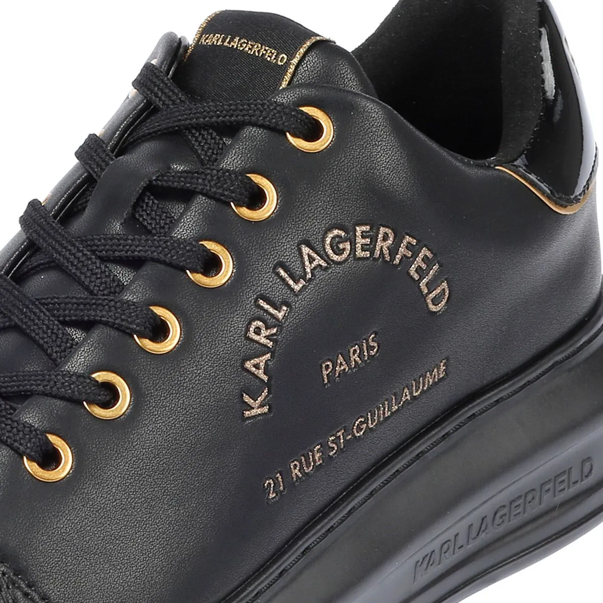 Karl Lagerfeld Kapri Metal Maison Glitter Women's Black/Gold Trainers