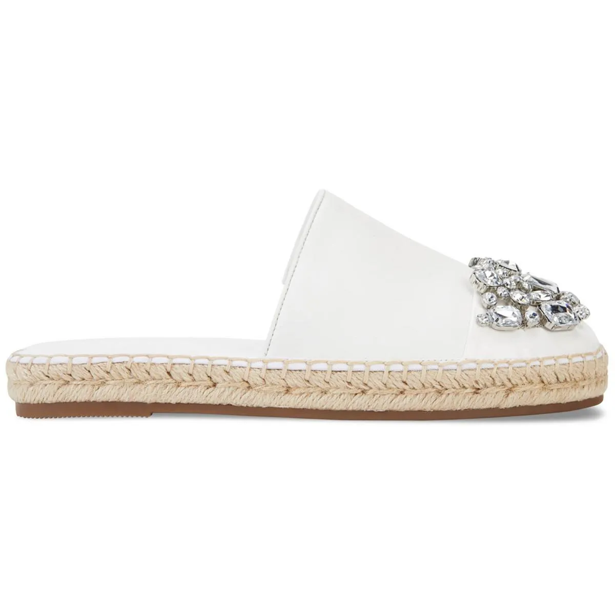 Karl Lagerfeld Paris Womens Maxwell Leather Embellished Espadrilles