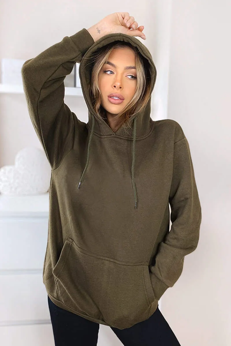 Khaki Oversized Hoodie