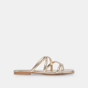 LANZA SANDALS LIGHT GOLD METALLIC STELLA