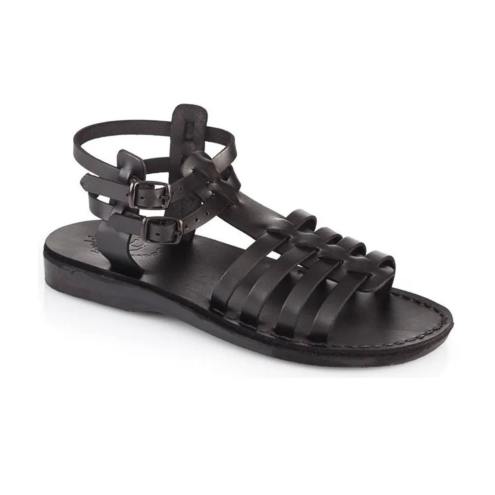 Leah - Leather Gladiator Sandal | Black