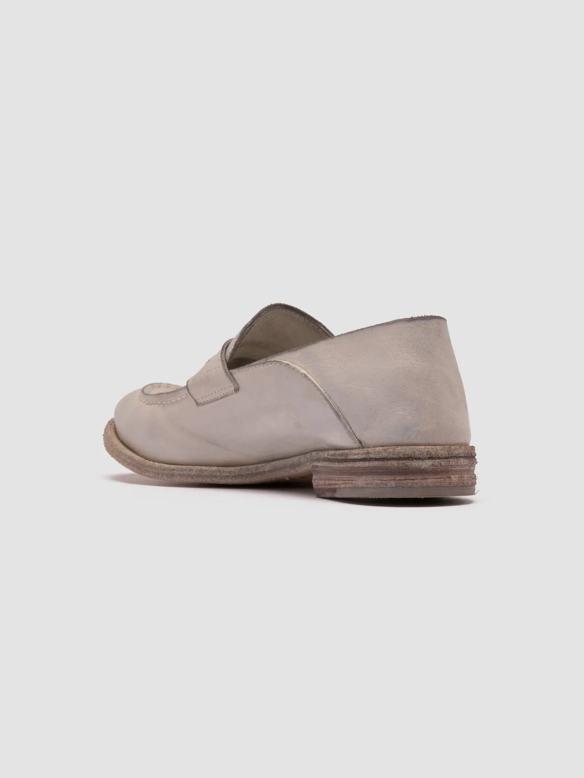 LEXIKON 516 - White Leather Penny Loafers