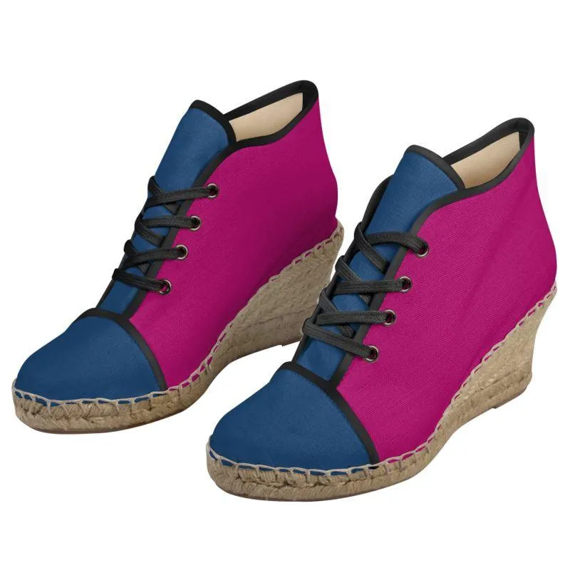 Lina Color Block Wedge Espadrilles