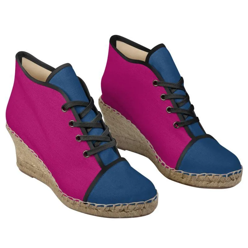 Lina Color Block Wedge Espadrilles