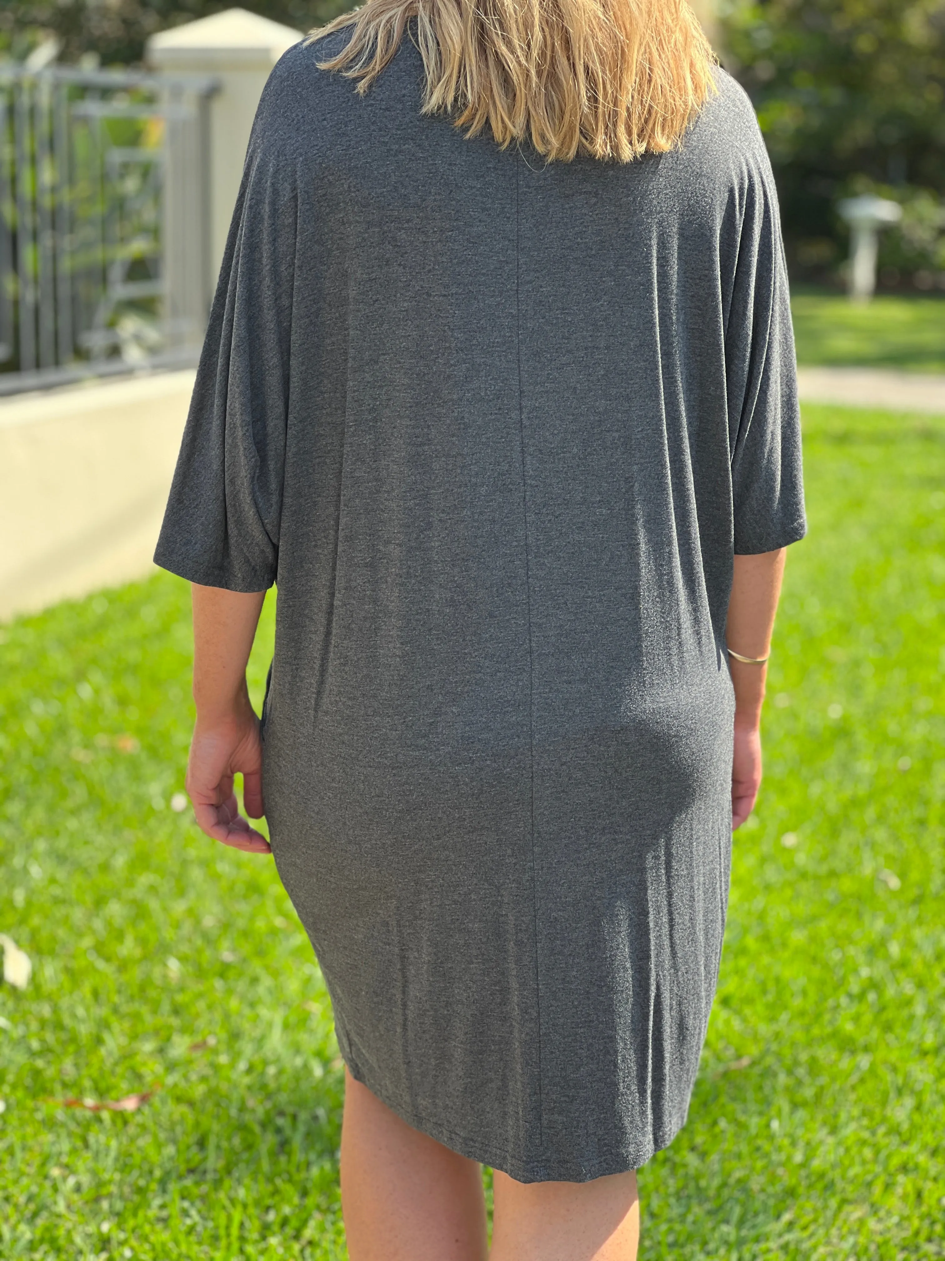 Livvy Charcoal Jersey Dress