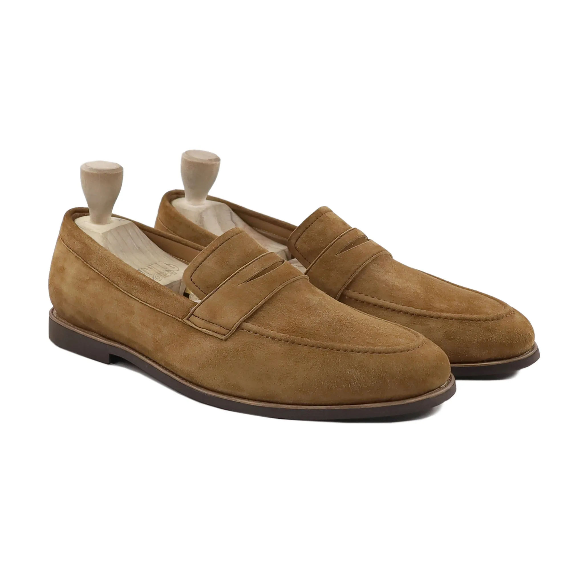 Lodzy - Men's Camel Kid Suede Loafer