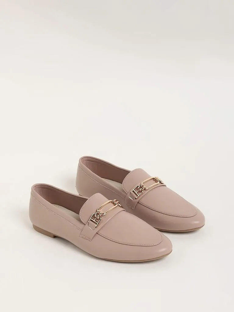 LUNA BLU Taupe Loafers