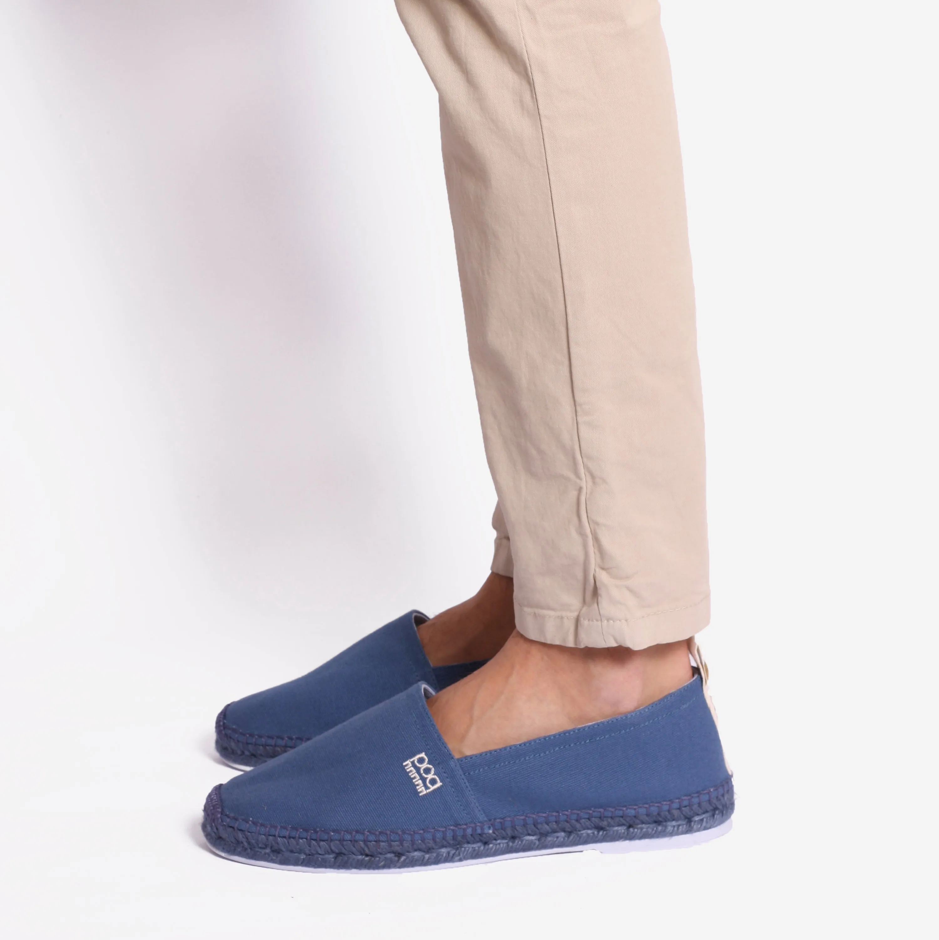 Luxury Men's Espadrilles Lemán Ming Canva Navy Blue