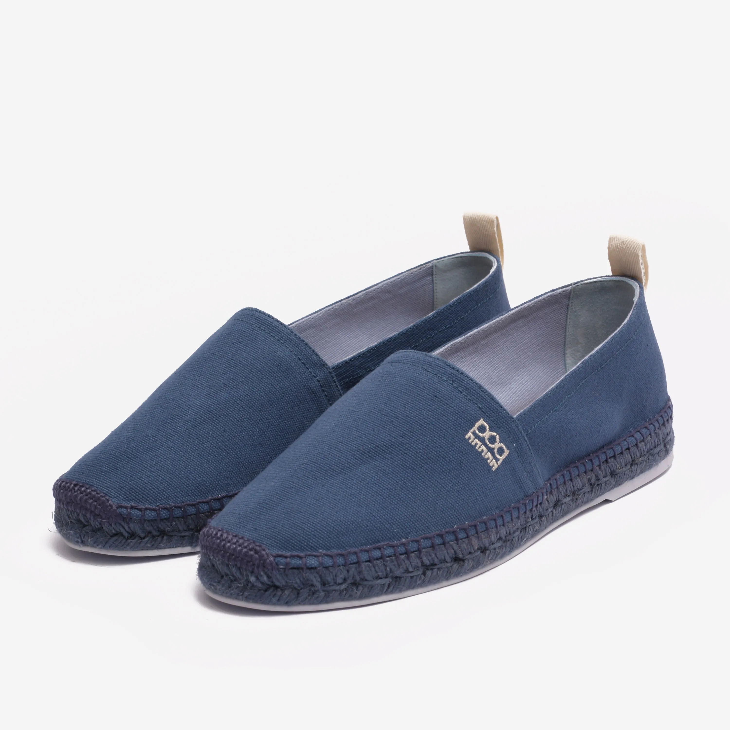 Luxury Men's Espadrilles Lemán Ming Canva Navy Blue