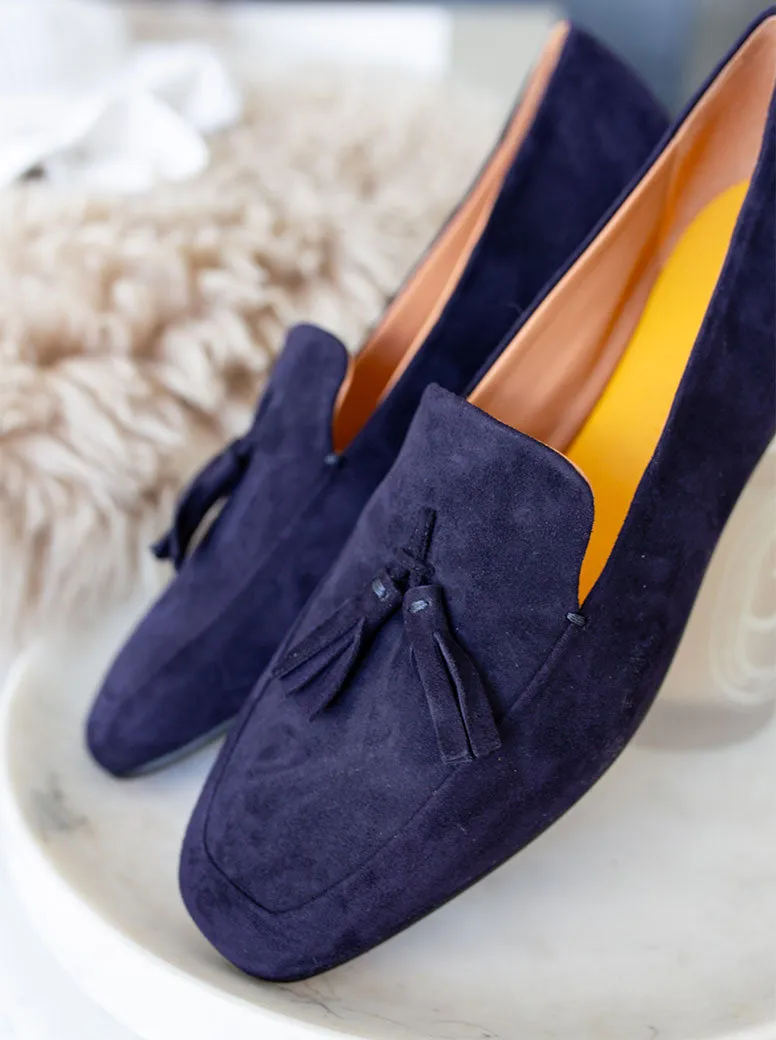 Magda blue suede