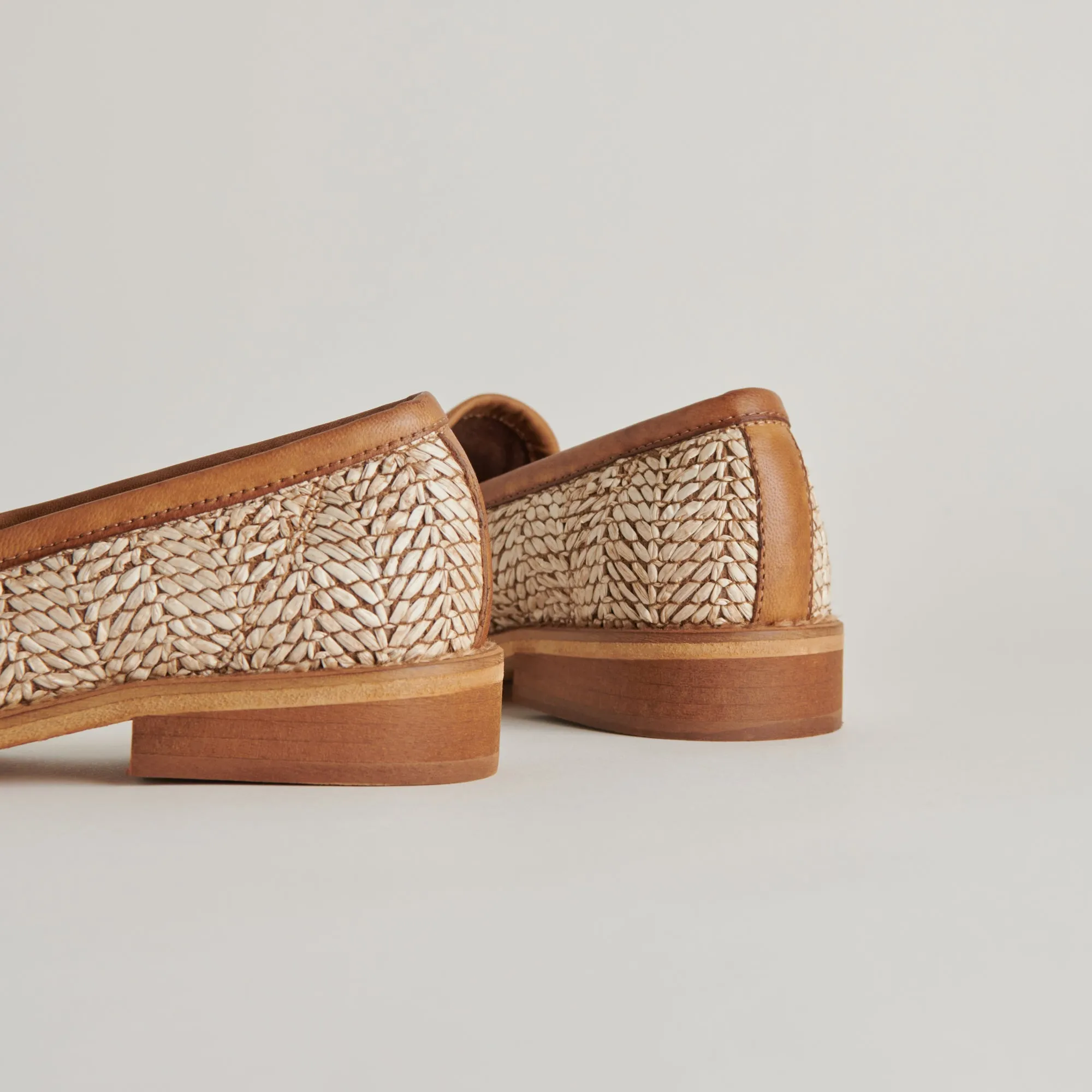 MARINA LOAFERS BROWN MULTI RAFFIA