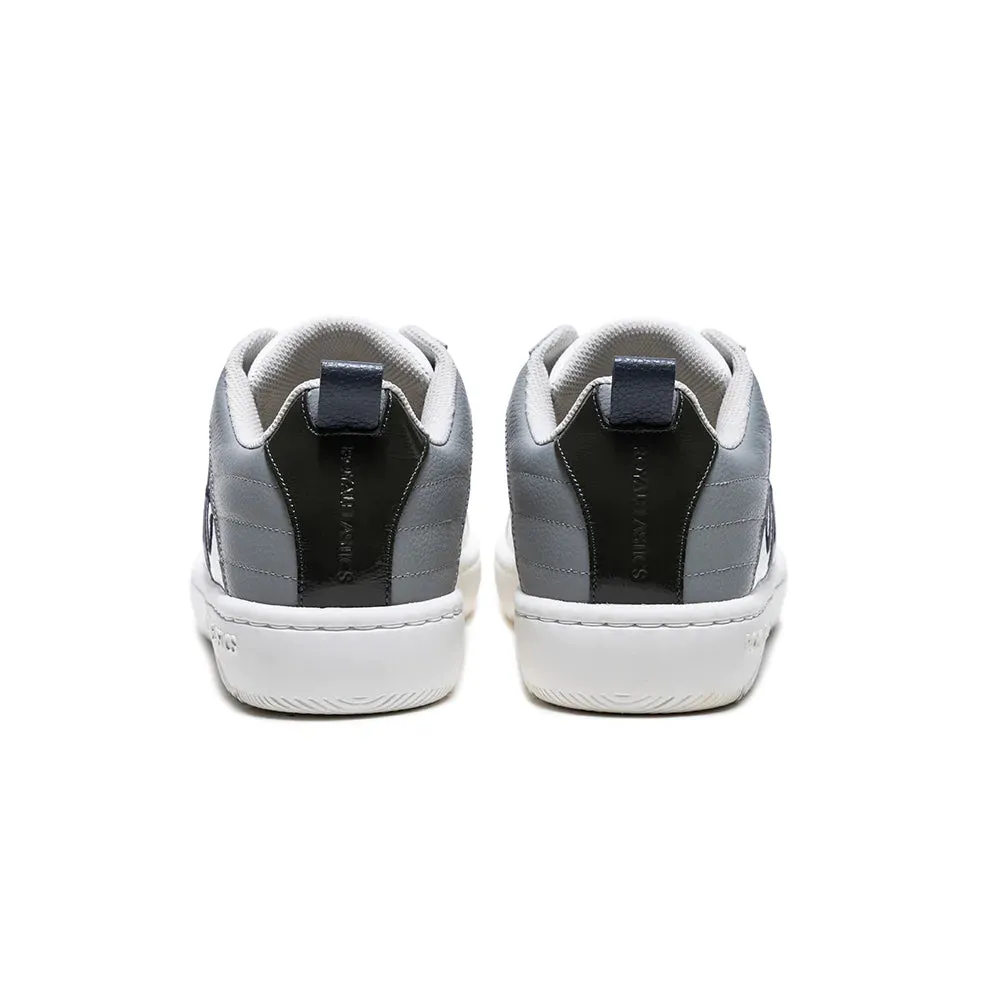 Men's Icon 2.0 White Black Gray Logo Leather Sneakers 06523-088