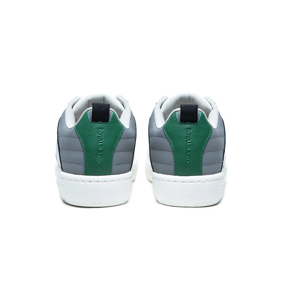 Men's Icon 2.0 White Gray Green Logo Leather Sneakers 06521-084