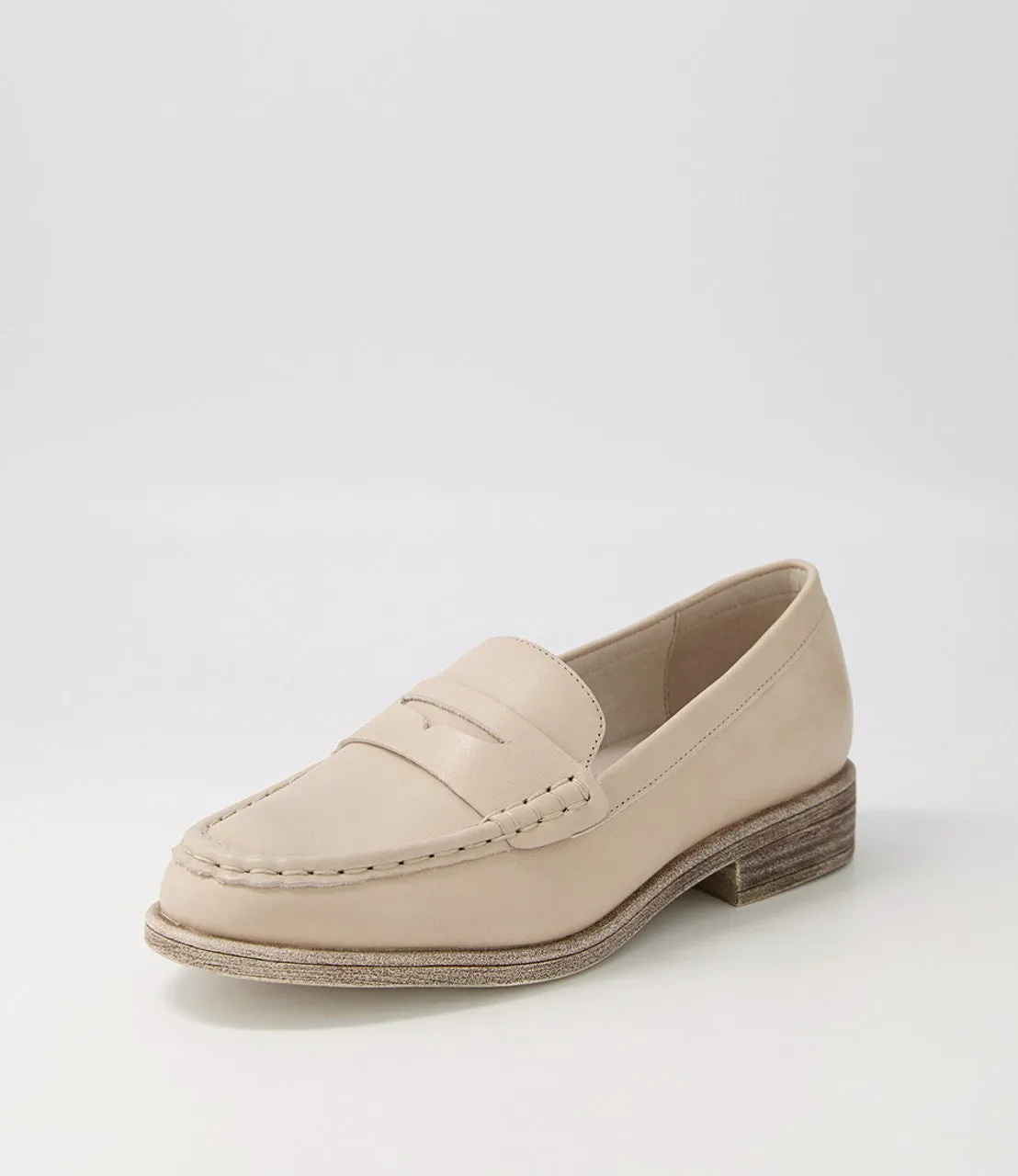 Messina Almond Leather Loafers