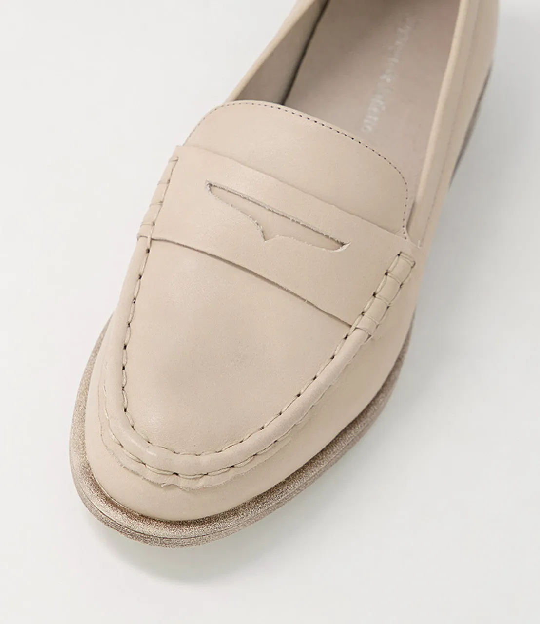 Messina Almond Leather Loafers