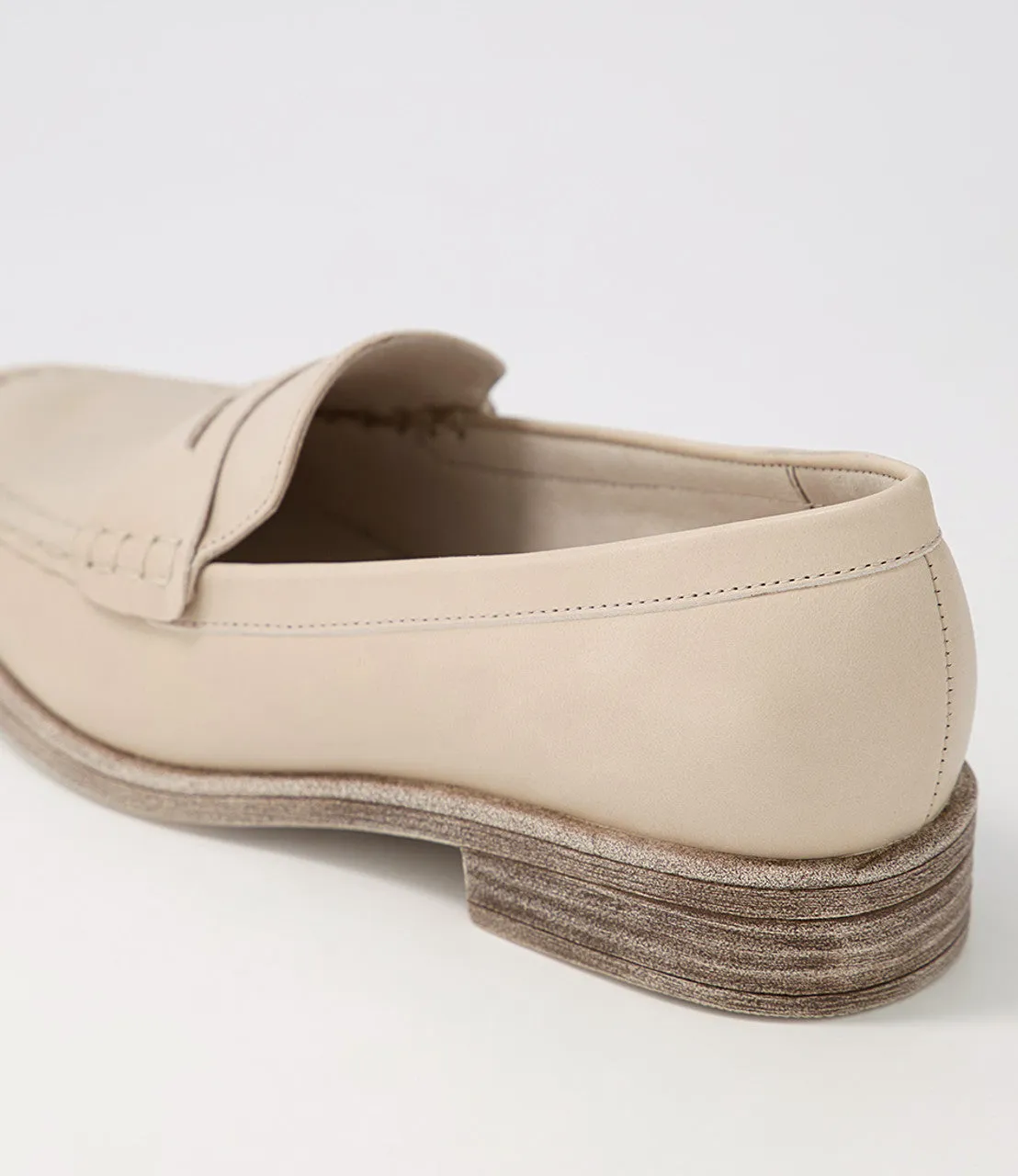 Messina Almond Leather Loafers