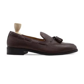 Musselini - Men's Dark Brown Pebble Grain Leather Loafer