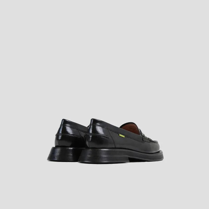 New Frizo Black Leather Loafers