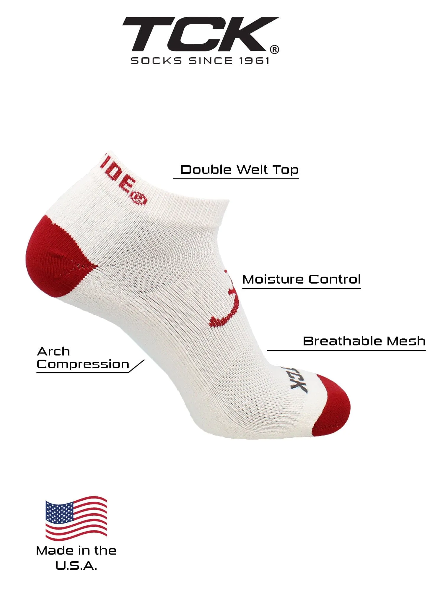 Official Alabama Crimson Tide Ankle Socks