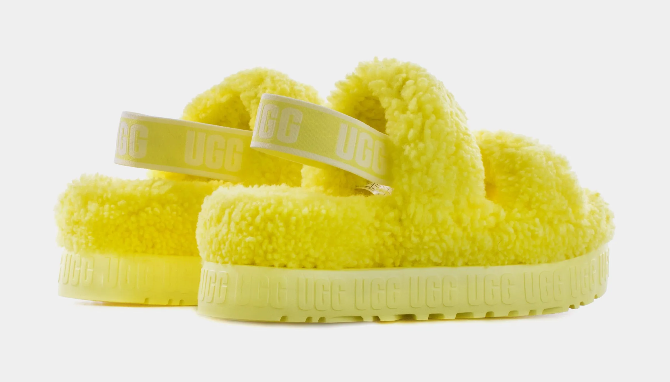 Oh Fluffita Slide Womens Sandals (Yellow)