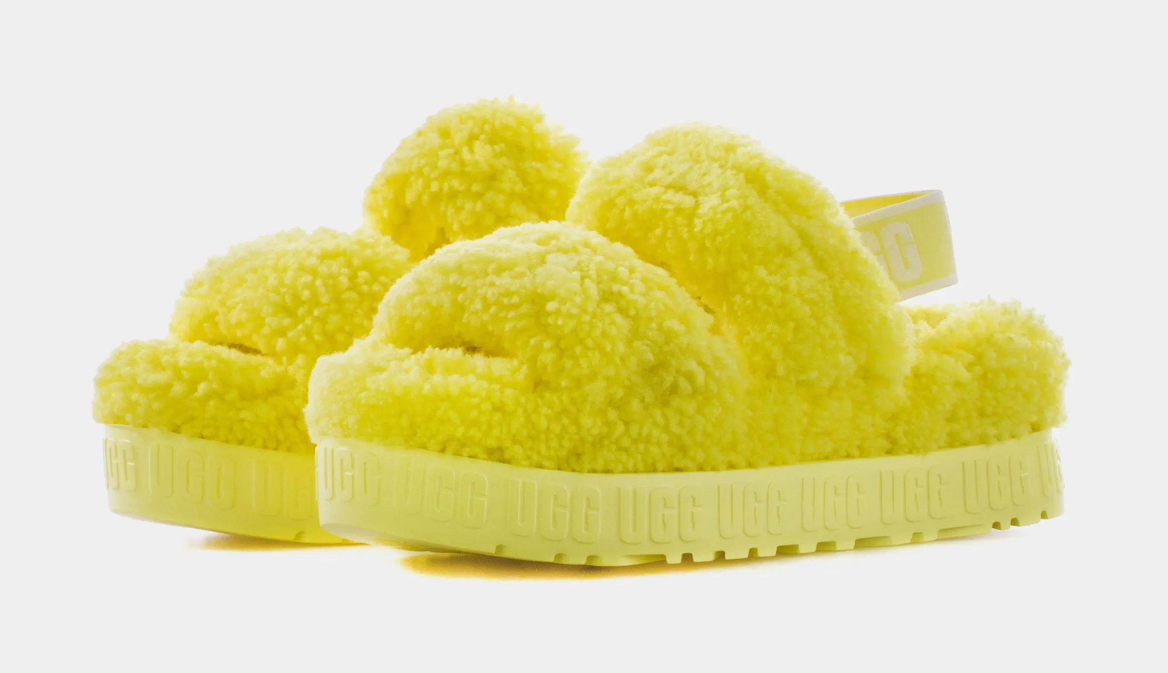 Oh Fluffita Slide Womens Sandals (Yellow)