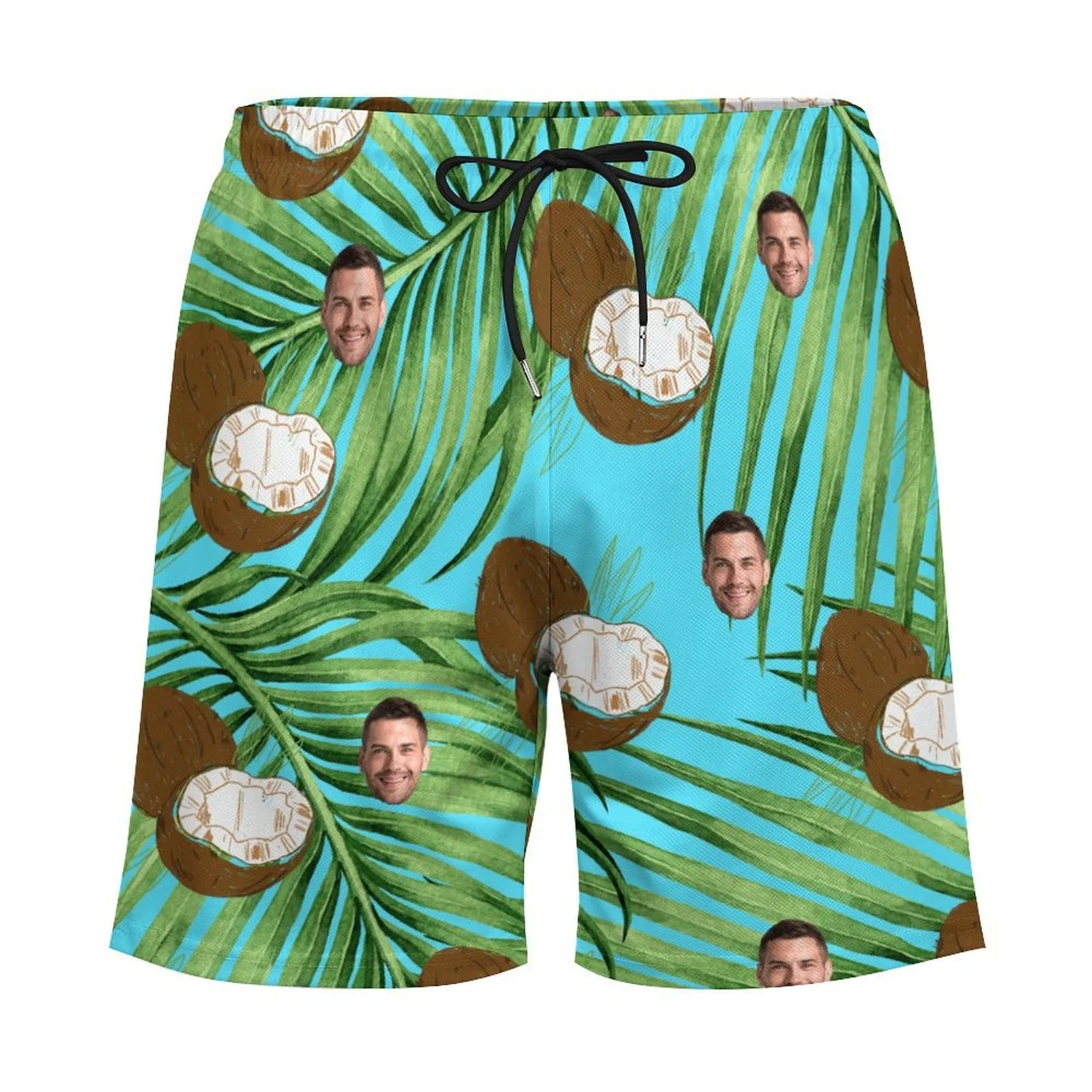 Personalized Face Photo Men's Beach Compression Liner Shorts Summer Trunks