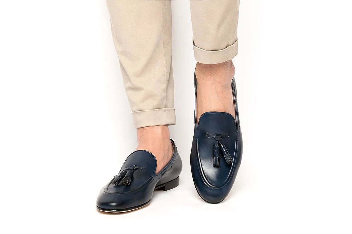 PHILIPPE NAPPA NAVY LOAFERS