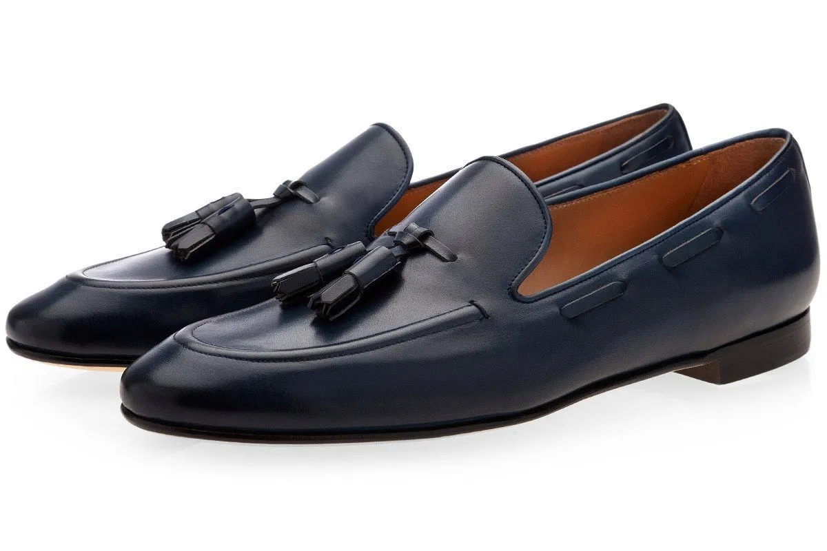 PHILIPPE NAPPA NAVY LOAFERS