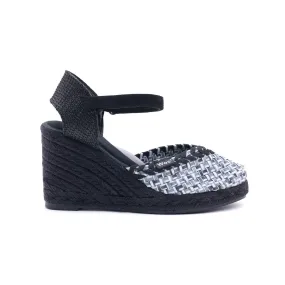 Pisa White Black & Grey Espadrilles