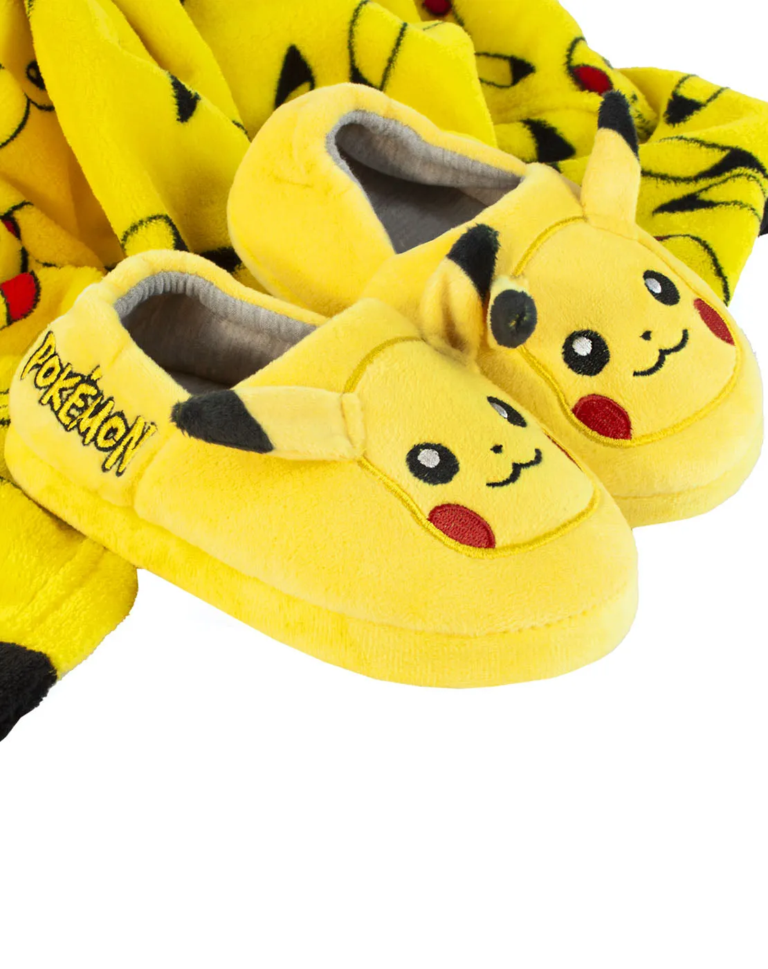 Pokemon Pikachu Slippers For Boys and Girls 3D Character Face - Yellow