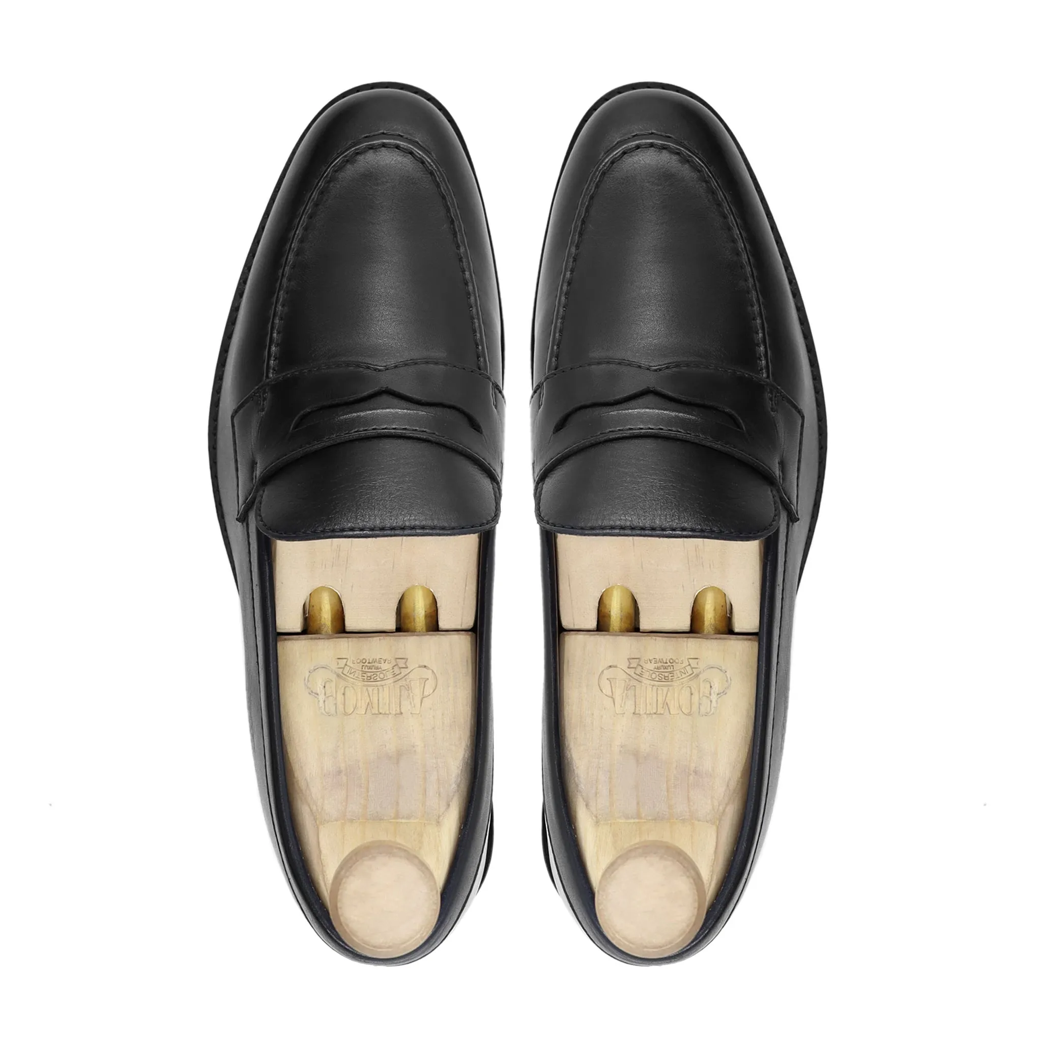 Poznan - Men's Black Calf Leather Loafer