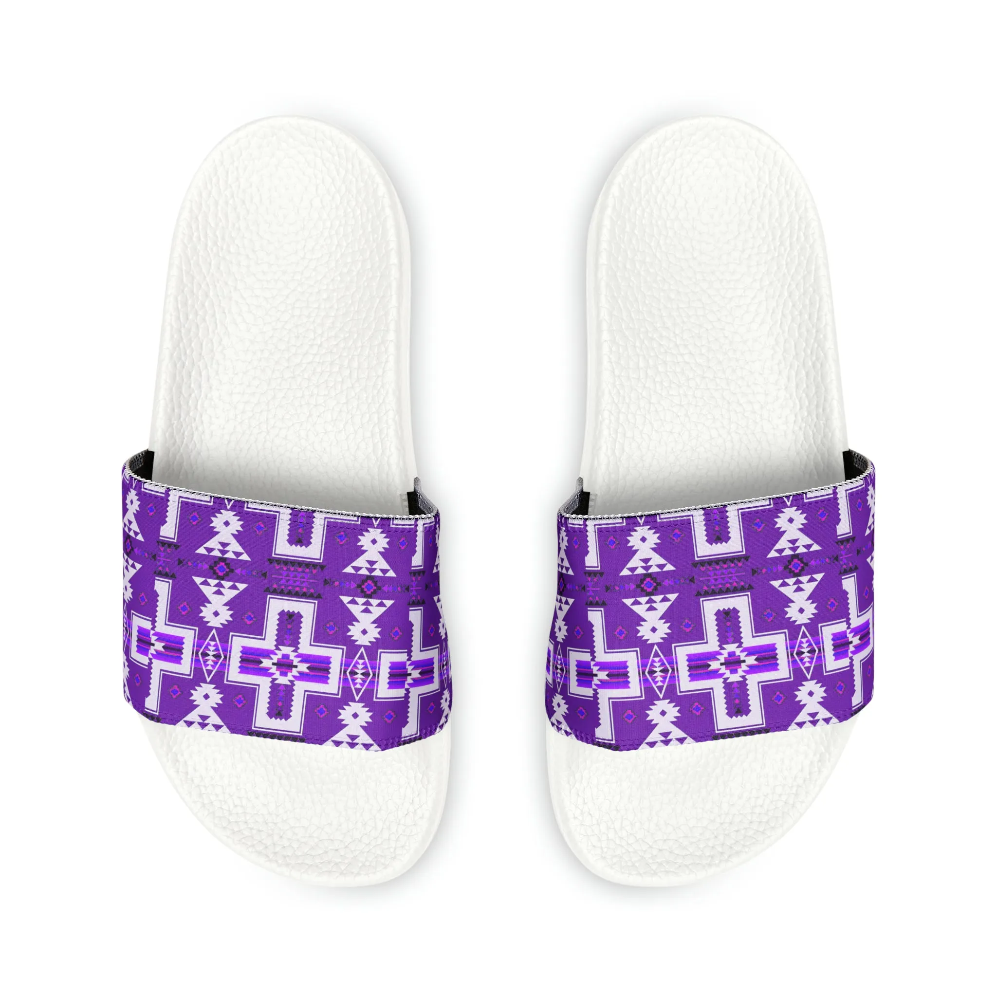 Purple native print Women's PU Slide Sandals