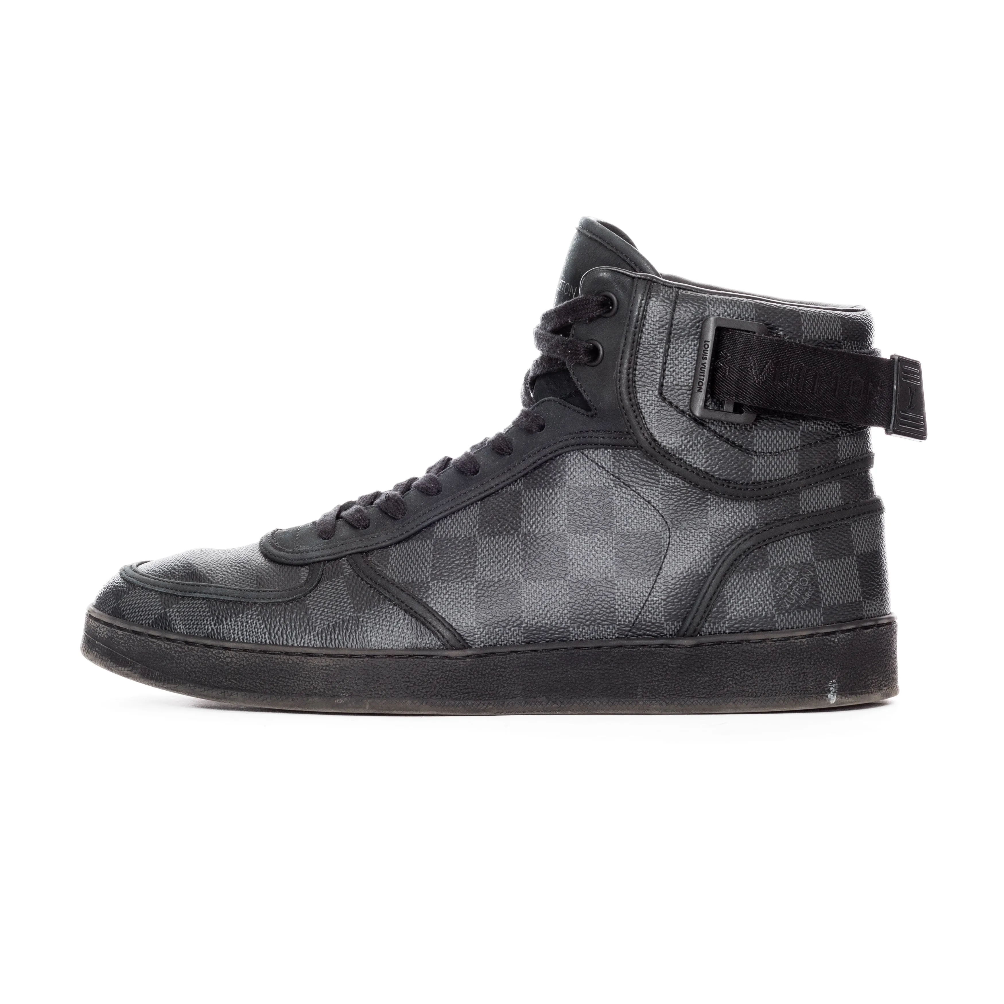 Rivoli Damier Graphite Black High-Top Sneakers Men's 9