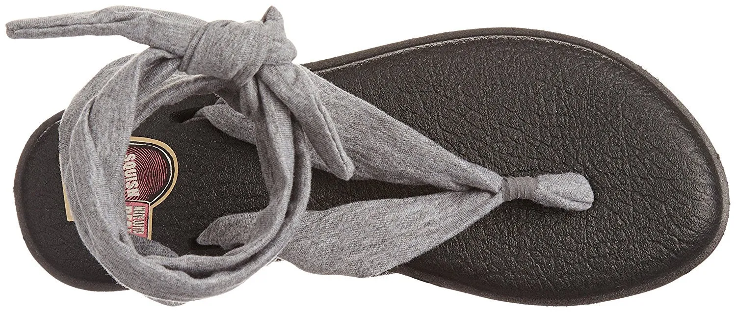 Sanuk Yoga Slinged Up Grey Sandals - Women's