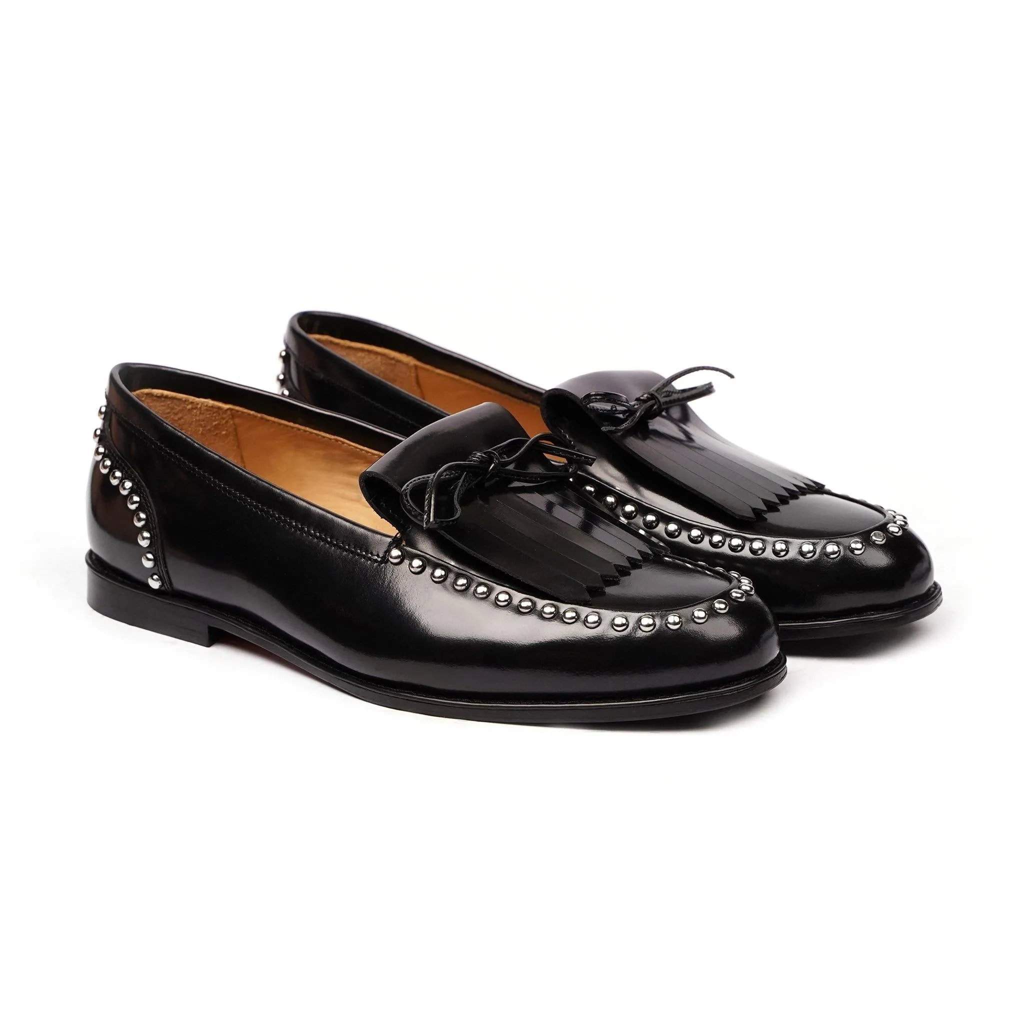 Sarzana - Men's Black Box Leather Loafer