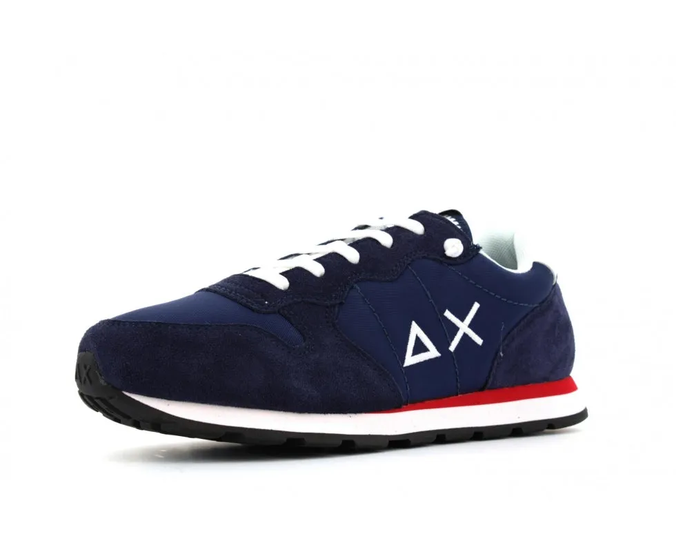 Scarpe Bambino SUN 68 Sneakers Boy's Tom Solid Nylon Navy Blue - Bianco