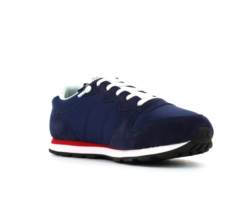 Scarpe Bambino SUN 68 Sneakers Boy's Tom Solid Nylon Navy Blue - Bianco