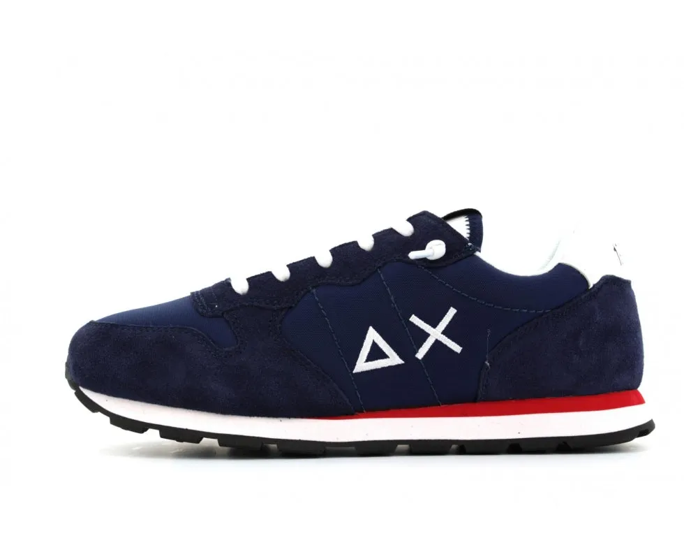 Scarpe Bambino SUN 68 Sneakers Boy's Tom Solid Nylon Navy Blue - Bianco