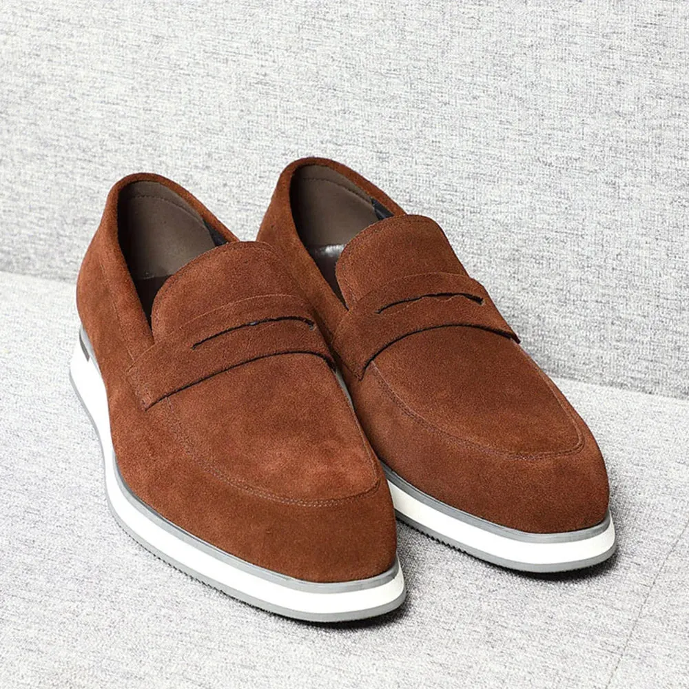 Solid Cow Suede Classic Loafers