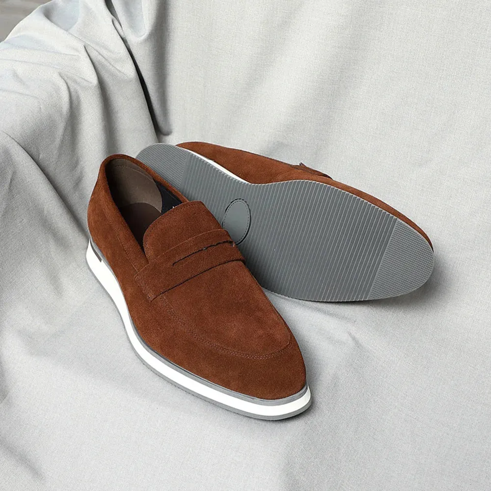 Solid Cow Suede Classic Loafers