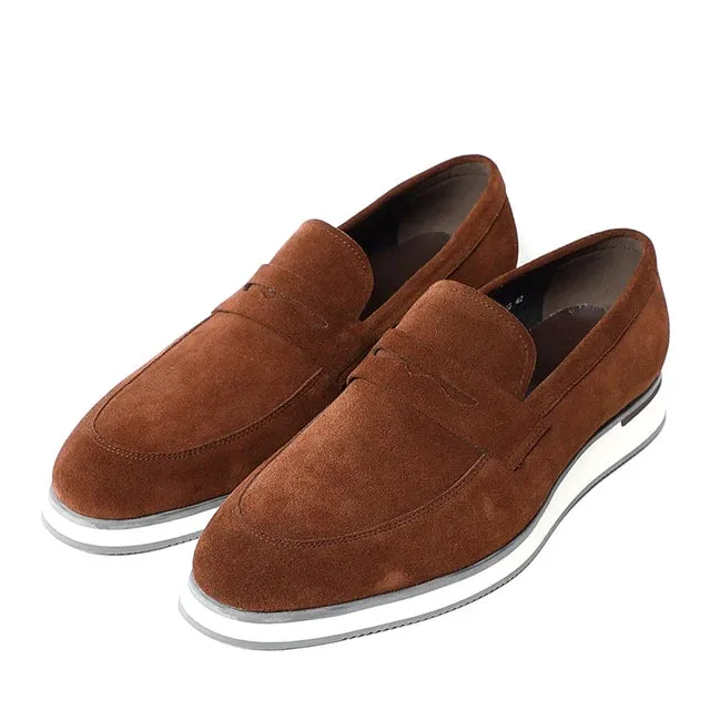 Solid Cow Suede Classic Loafers