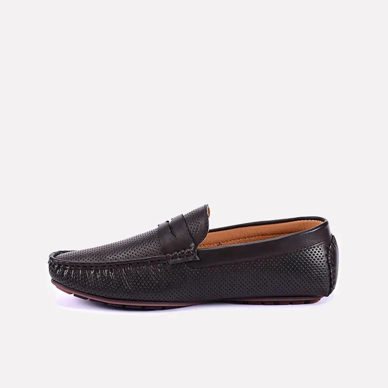 Stanley Brown Perforated Penny Loafers 0130831