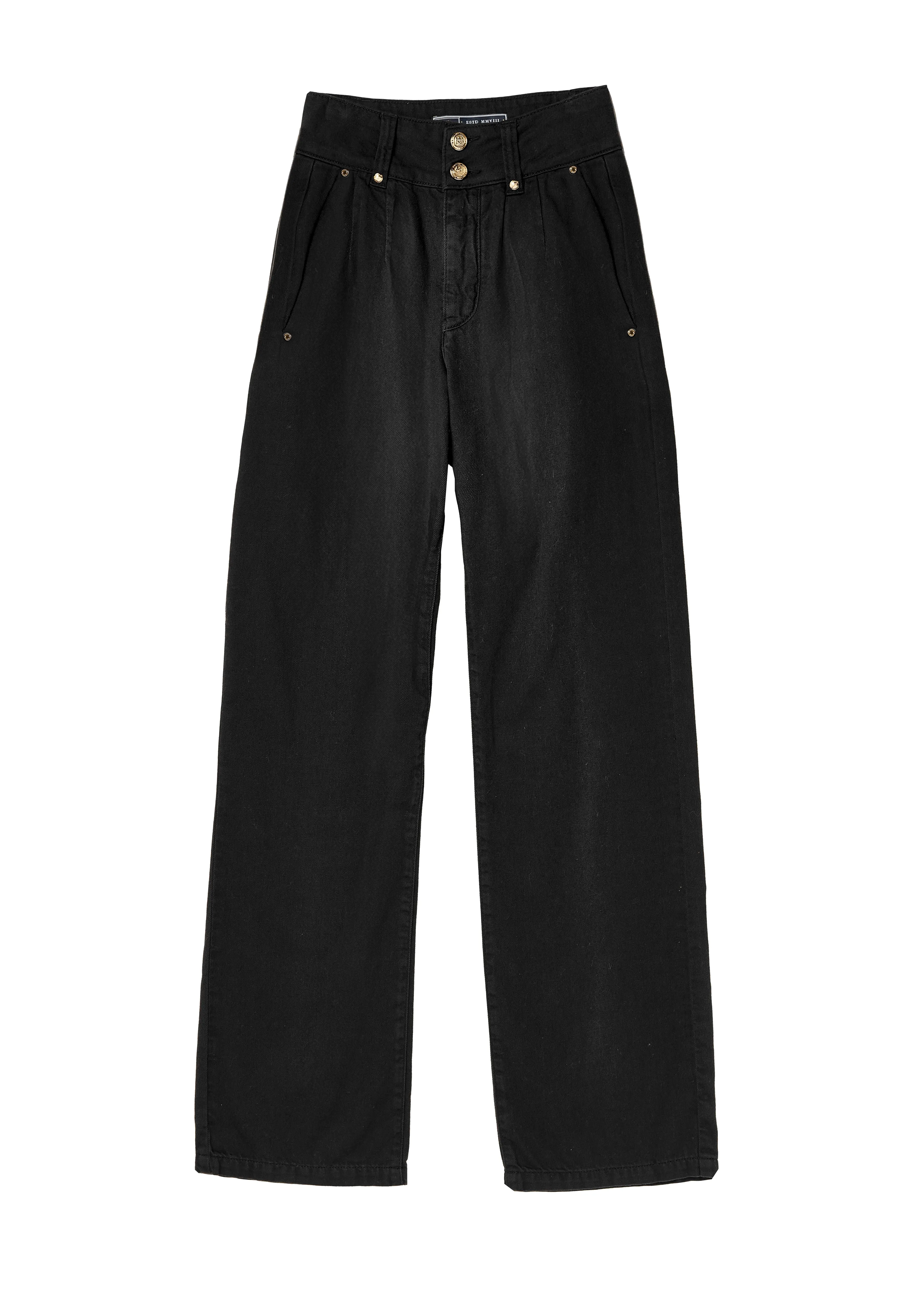 Tailored Wide Leg Jean (Black)