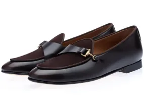 TANGERINE 12 CORDOVAN COCOA BELGIAN LOAFERS