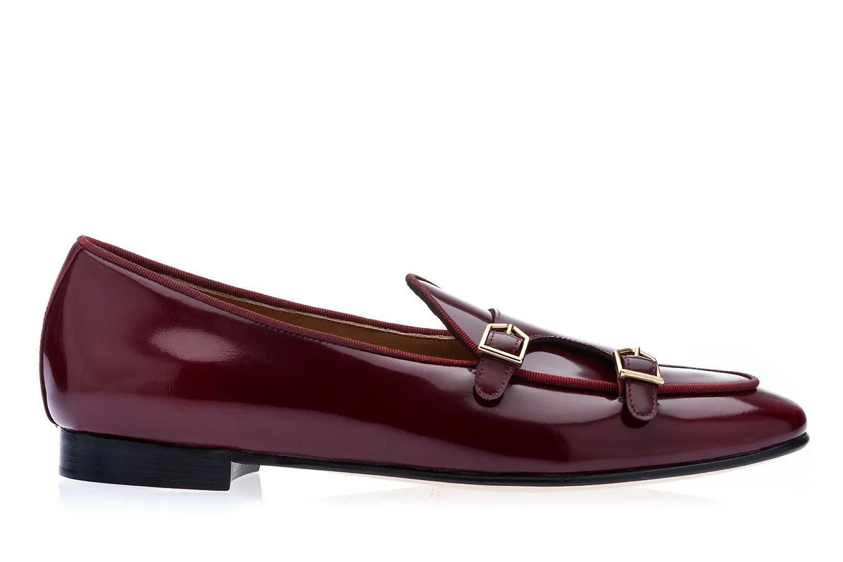 TANGERINE 7 BRUSHED BURGUNDY BELGIAN LOAFERS