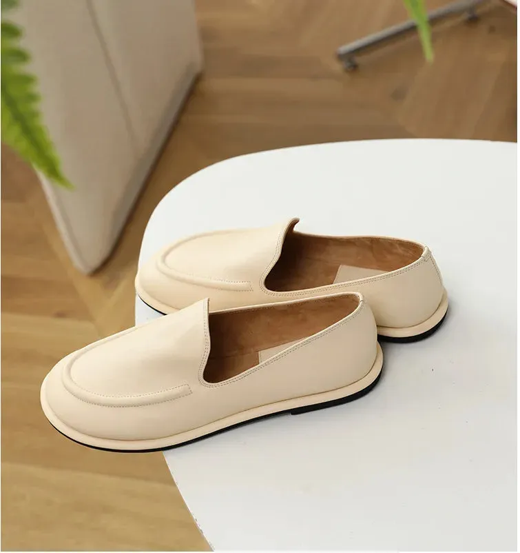 TAVIMART  -  Fashion New Women's Flat Shoes Round Toe Loafers Casual Shoes Ladies Breathable Slip-on Outdoor Soft Mary Jane Shoes