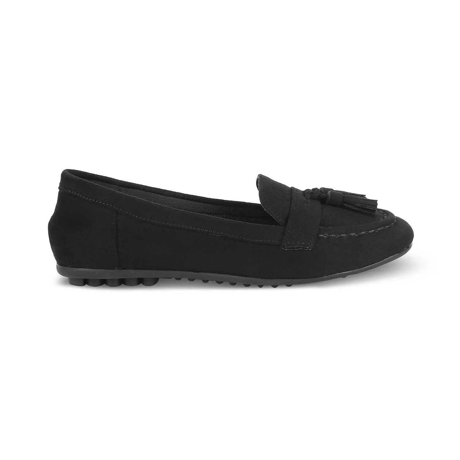 Tresmode Jonum Black Women's Dress Tassel Loafers