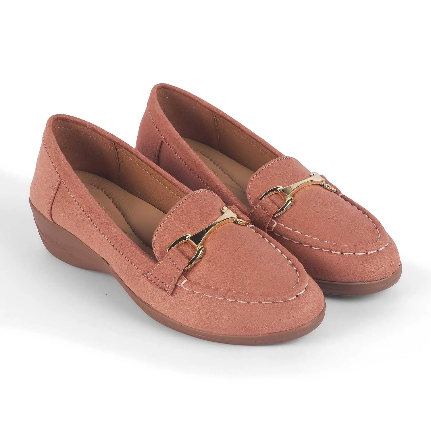 Tresmode Lucia Pink Women's Casual Wedge Loafers